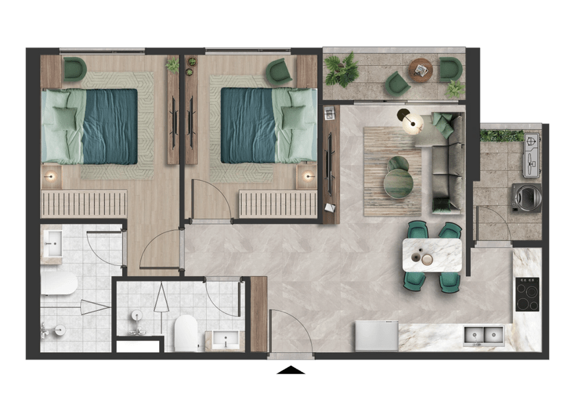 Giá bán căn hộ The Emerald 68 Bình Dương T9/2024 Căn hộ The Emerald 68 2PN + 1 (55.9 m2) giá bán chỉ từ 2.4 tỷ đồng.